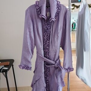 Vintage Lavender Samuel Dong Ruffle Dress